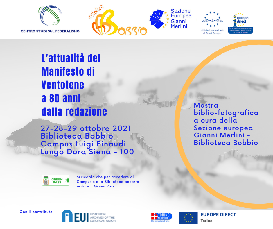 L’attualità del Manifesto di Ventotene a 80 anni dalla redazione – mostra fotografica