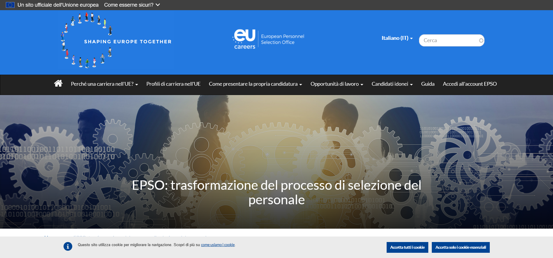 EPSO: trasformazione del processo di selezione del personale
