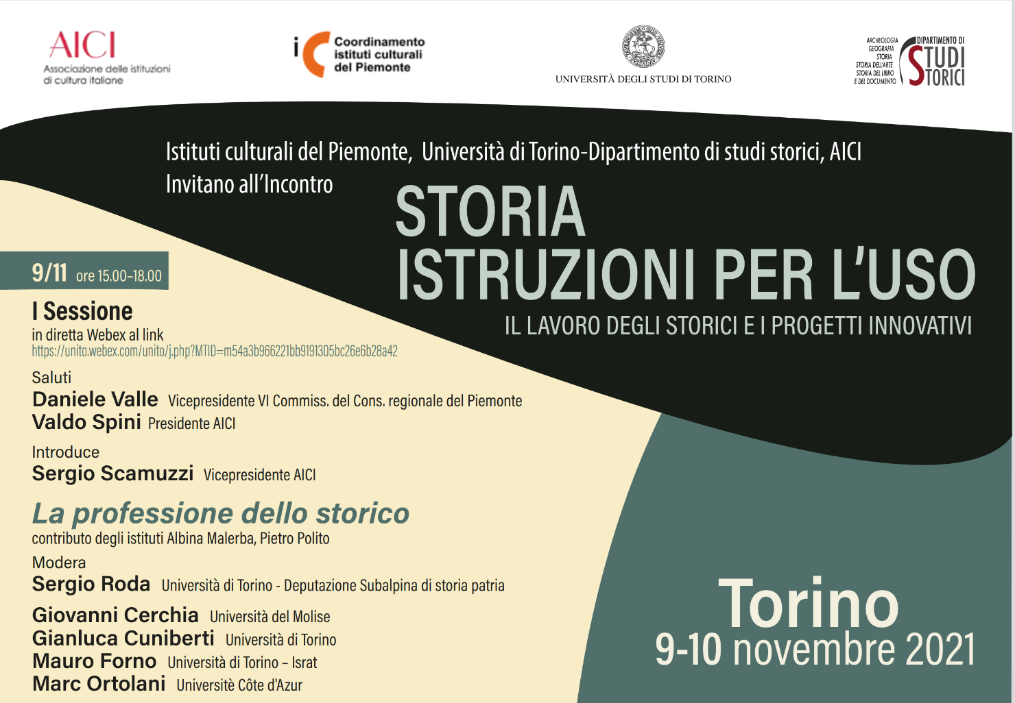 Incontro “Storia, istruzioni per l’uso” 9-10 novembre 2021