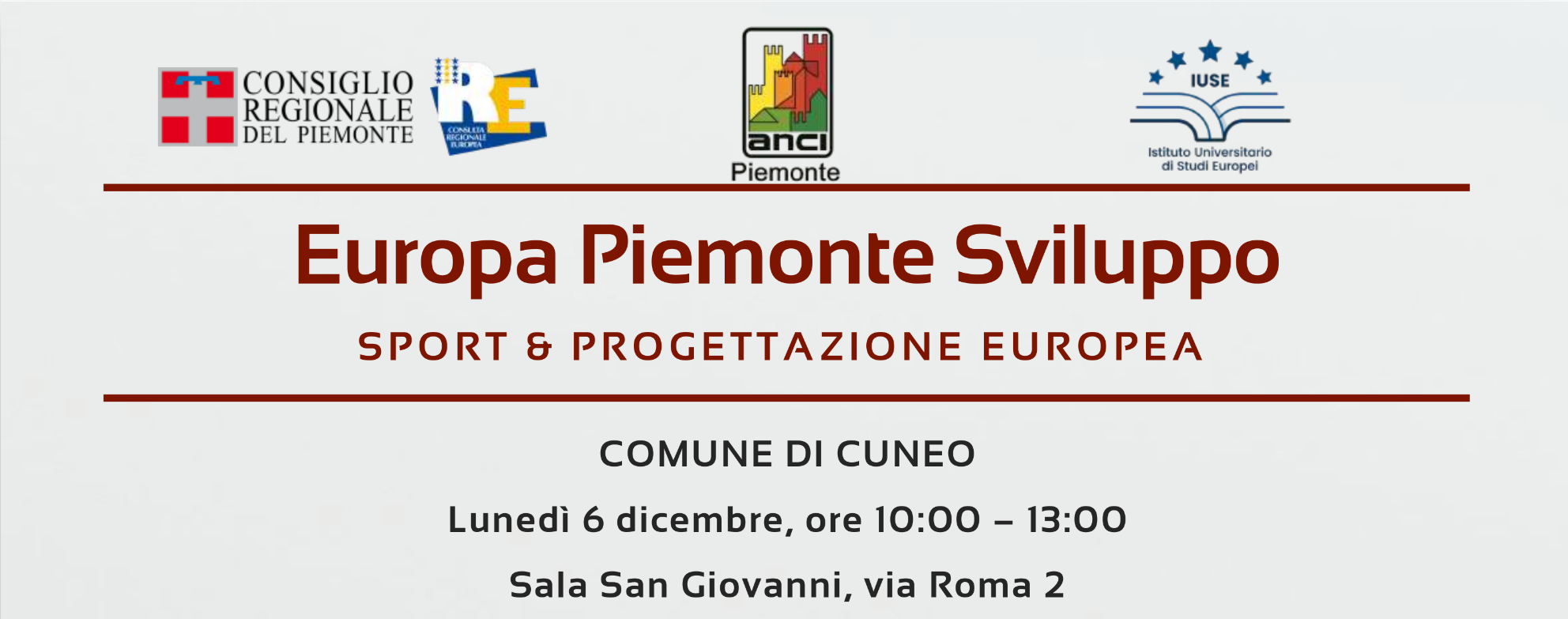 Europa Piemonte Sviluppo – Incontro “Sport e progettazione europea”