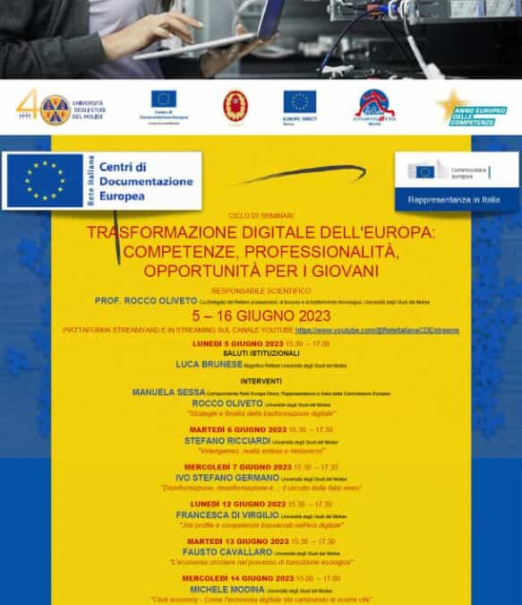 Trasformazione digitale dell’Europa: competenze, professionalità, opportunità per i giovani